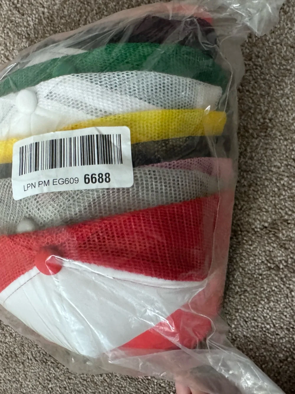 Unbranded Red and White Party Cap Set
